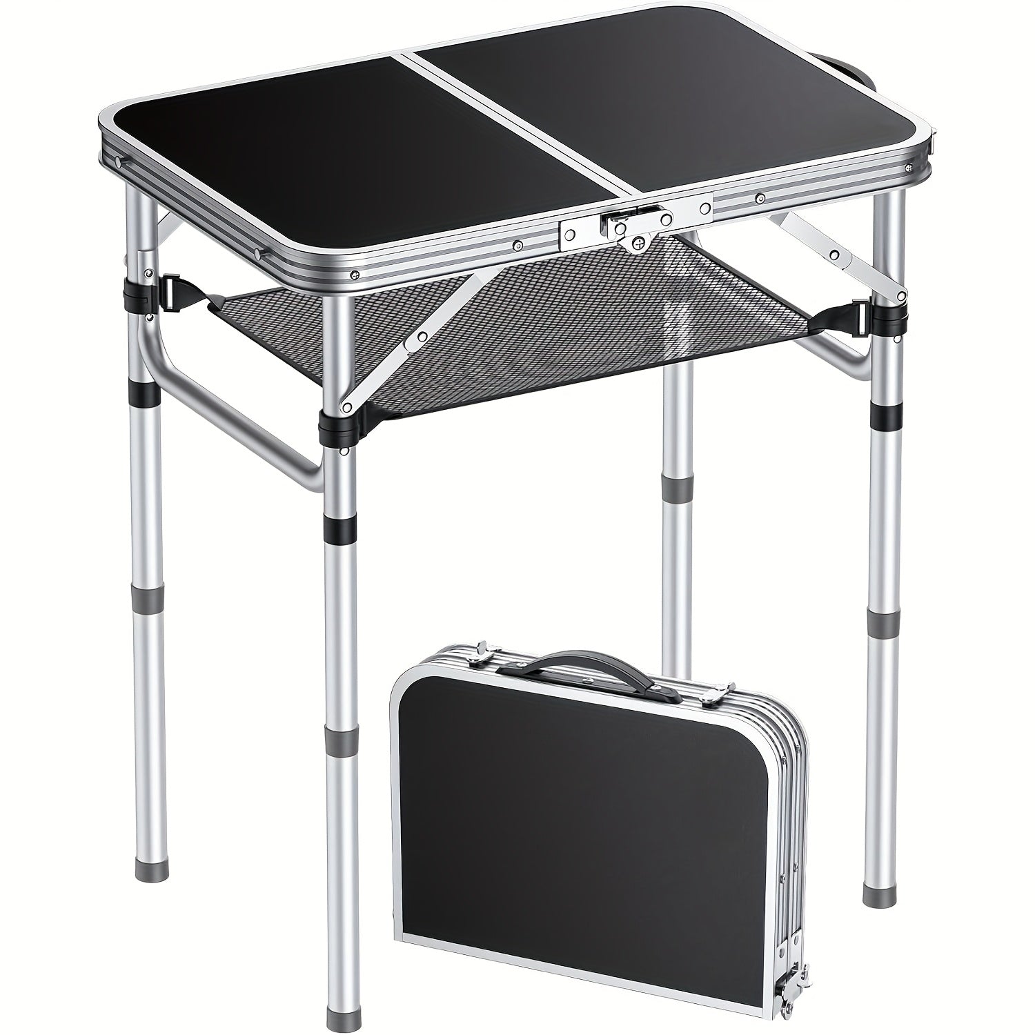 NNETM Folding Camping Table Adjustable Height