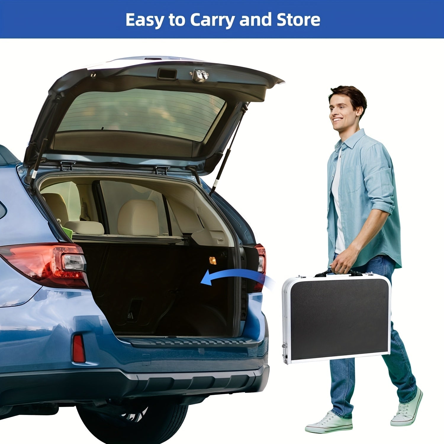 NNETM Folding Camping Table Adjustable Height